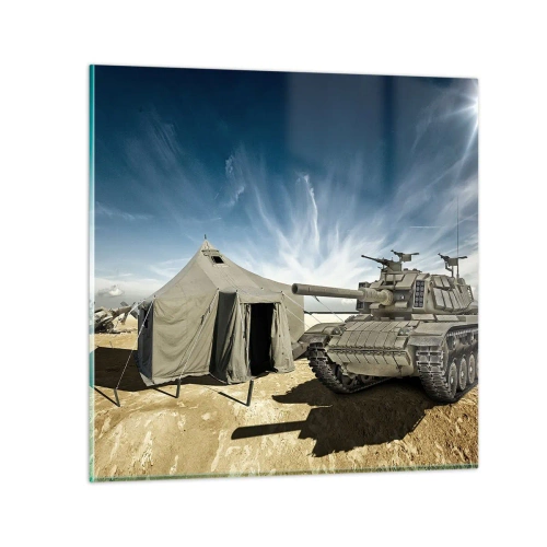 Obraz na skle - Militantný sen - 60x60 cm