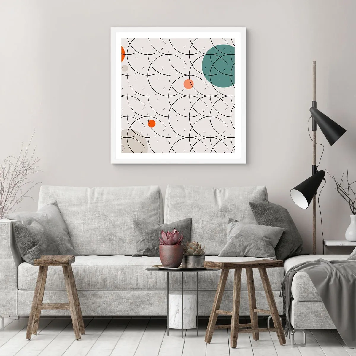 Plagát v bielom ráme - V duchu pop-artu - 60x60 cm