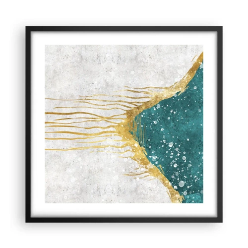 Plagát v čiernom ráme - Zlatý príliv - 50x50 cm