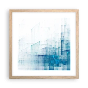 Plagát v ráme zo svetlého duba - Ako sa stal priestor - 40x40 cm