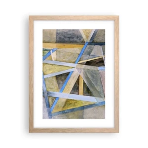 Plagát v ráme zo svetlého duba - Priamo alebo diagonálne? - 30x40 cm