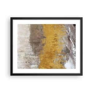 Plagát v čiernom ráme - Zlatistý závan - 50x40 cm
