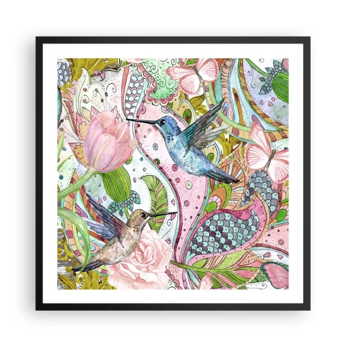 Plagát v čiernom ráme - Zamotané do lián - 60x60 cm