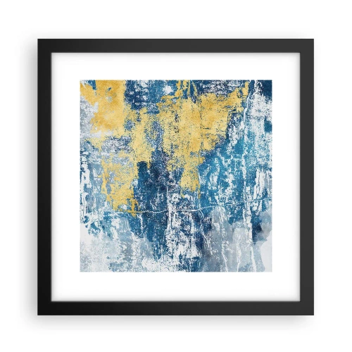 Plagát v čiernom ráme - Abstrakcia s dobrou náladou - 30x30 cm