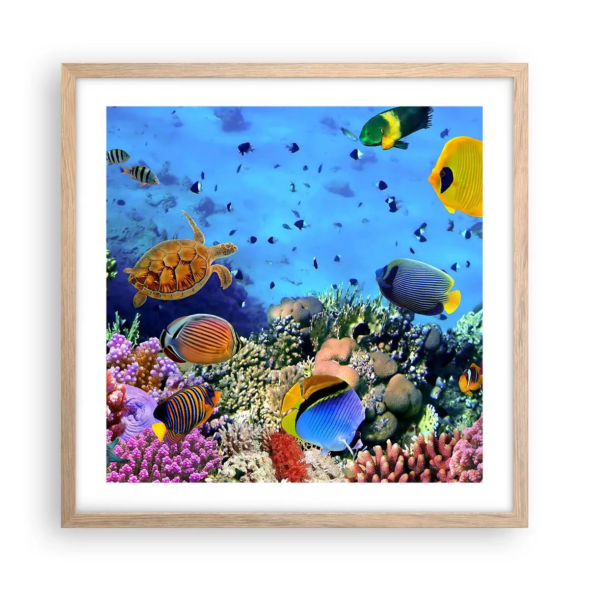 Plagát v ráme zo svetlého duba - Čo vieme o živote… - 50x50 cm