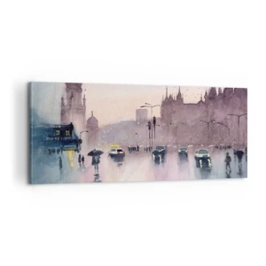 Obraz na plátne - V daždivom opare - 100x40 cm