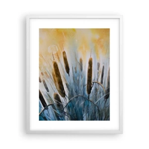 Plagát v bielom ráme - Chlad vody, žiara slnka - 40x50 cm