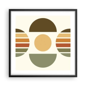 Plagát v čiernom ráme - Vo farbách zeme - 50x50 cm