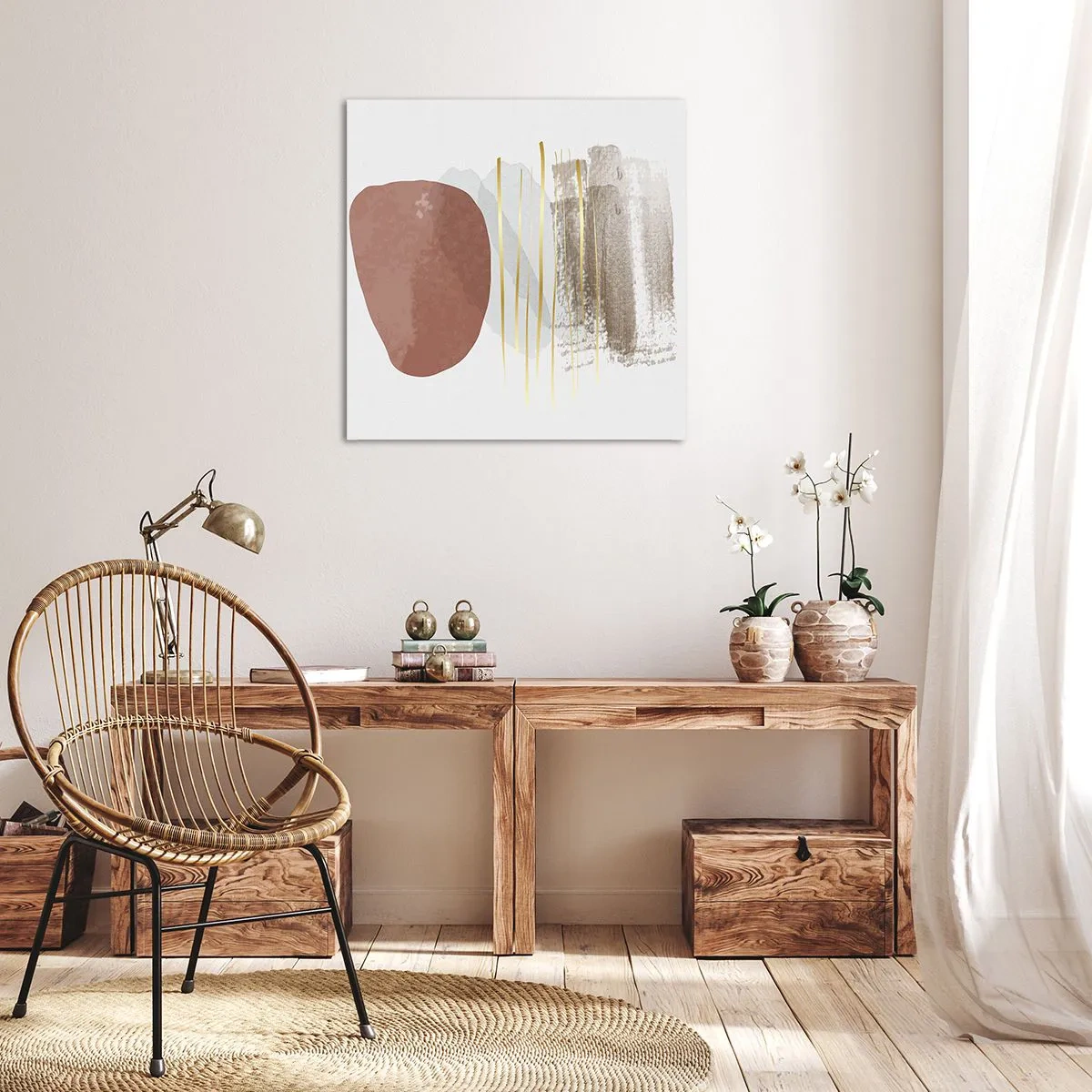 Obraz na plátne - Abstraktná kolonáda - 70x70 cm