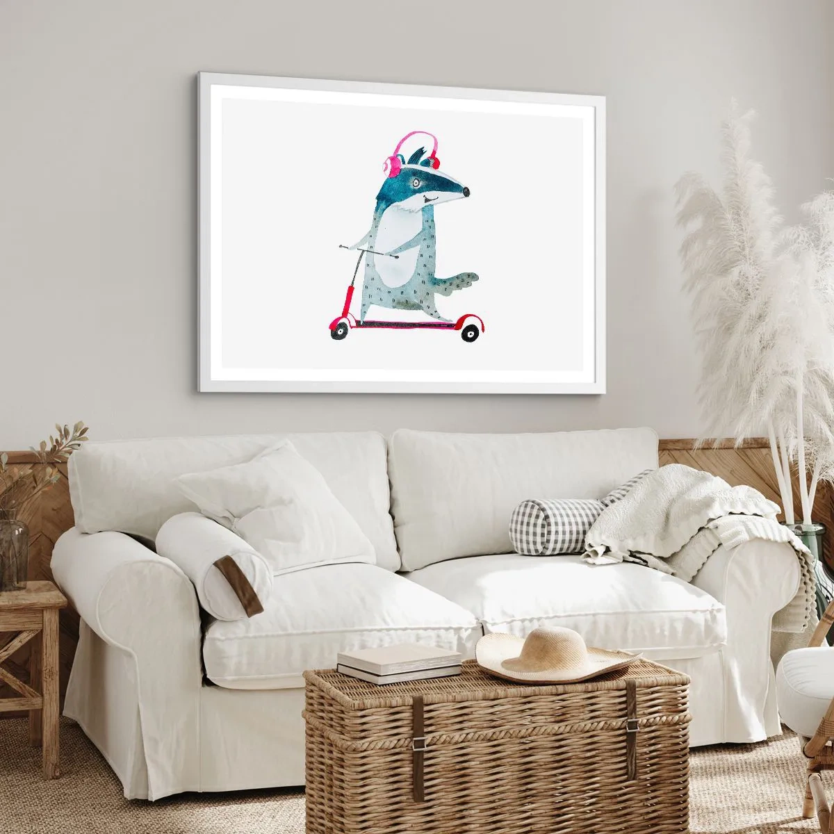 Plagát v bielom ráme - Jazvečie radosti - 91x61 cm