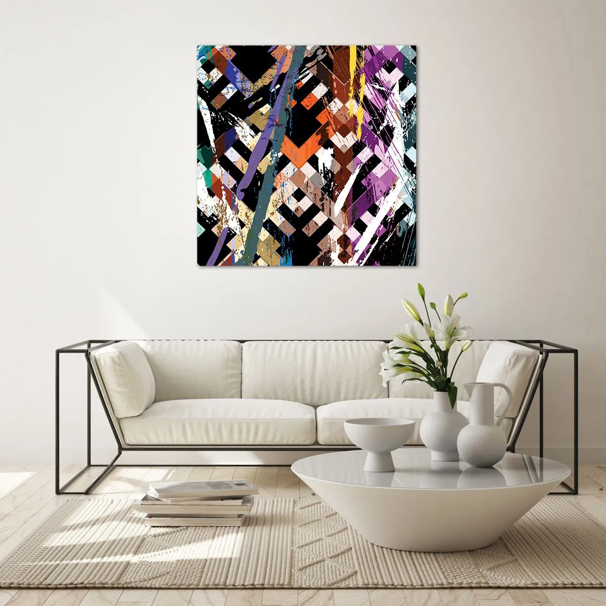 Obraz na skle - Umocnené na druhú - 60x60 cm