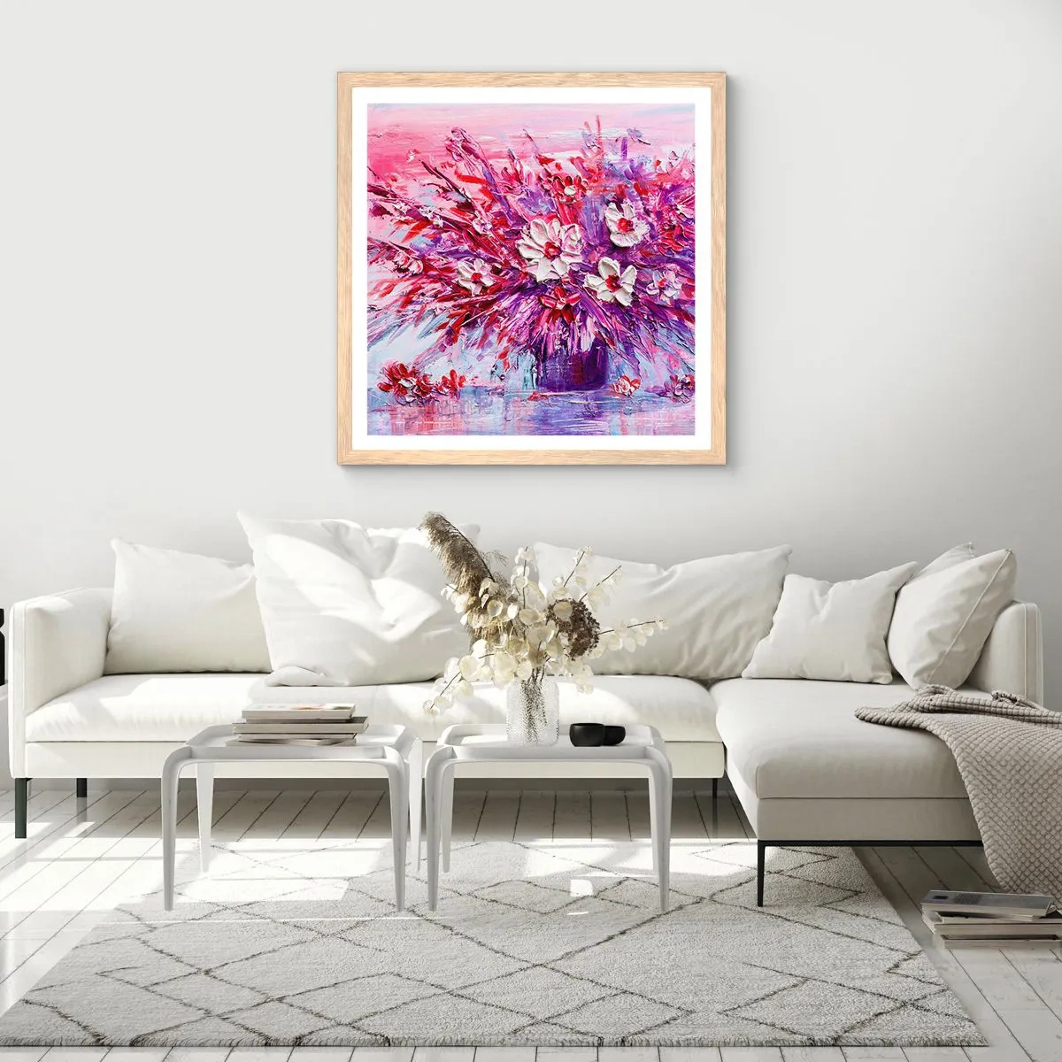 Plagát v ráme zo svetlého duba - Nevinnosť a vášeň - 30x30 cm