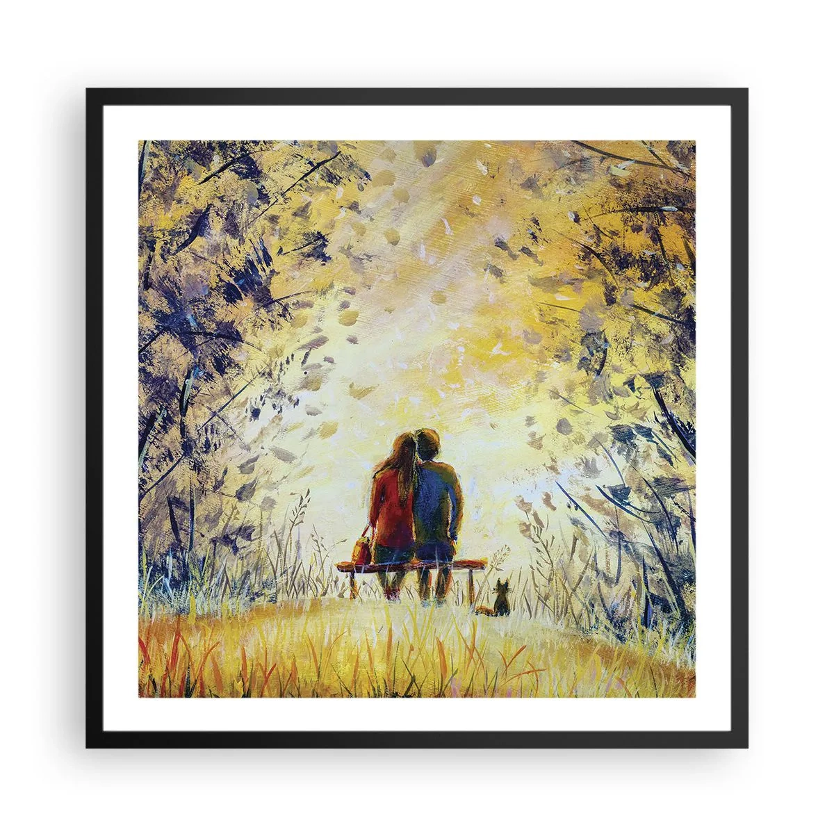 Plagát v čiernom ráme - Magický okamih - 60x60 cm