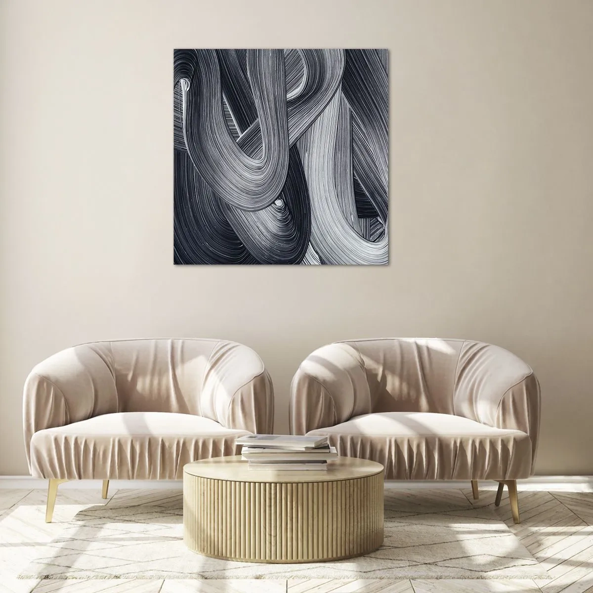 Obraz na skle - Plynulosť reality - 40x40 cm