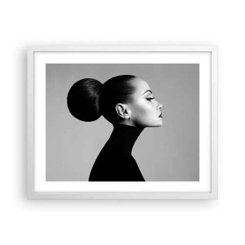 Plagát v bielom ráme - Moderná Nefertiti - 50x40 cm
