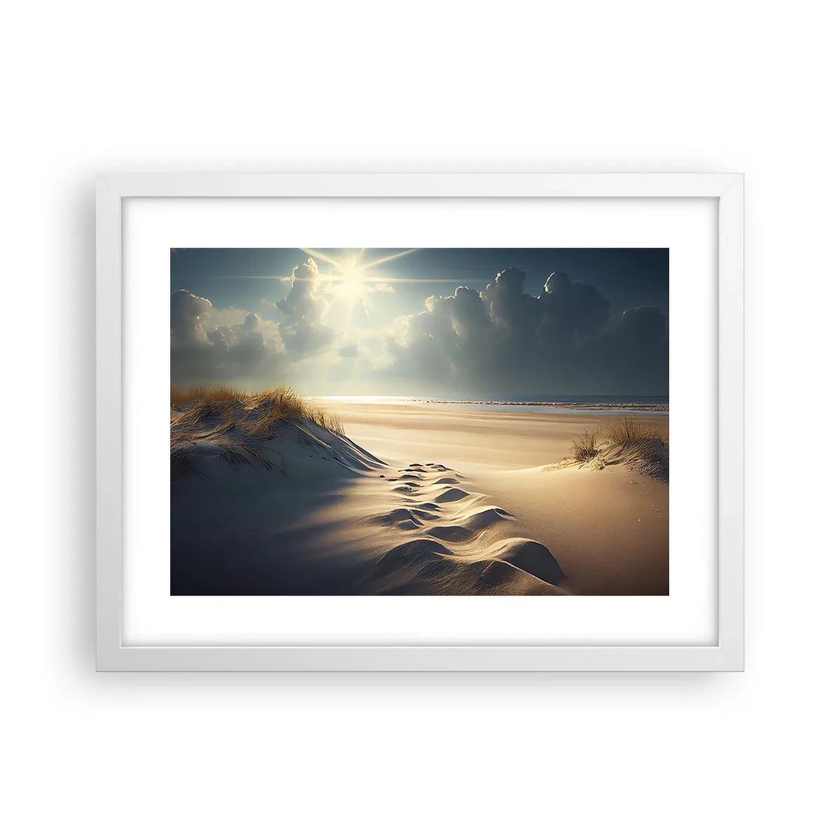 Plagát v bielom ráme - Upokojujúca krajina - 40x30 cm