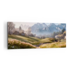 Obraz na plátne - Idylické údolie - 100x40 cm