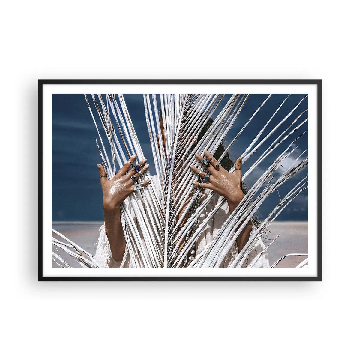 Plagát v čiernom ráme - Šamanové dievča? - 100x70 cm