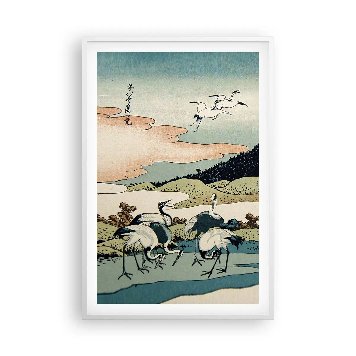 Plagát v bielom ráme - V japonskom duchu - 61x91 cm