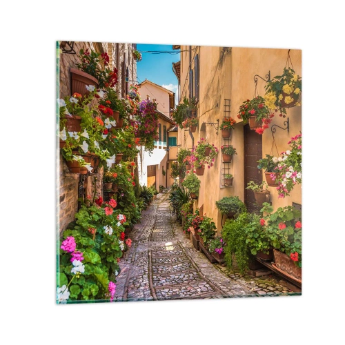 Obraz na skle - Talianske zákutie - 70x70 cm