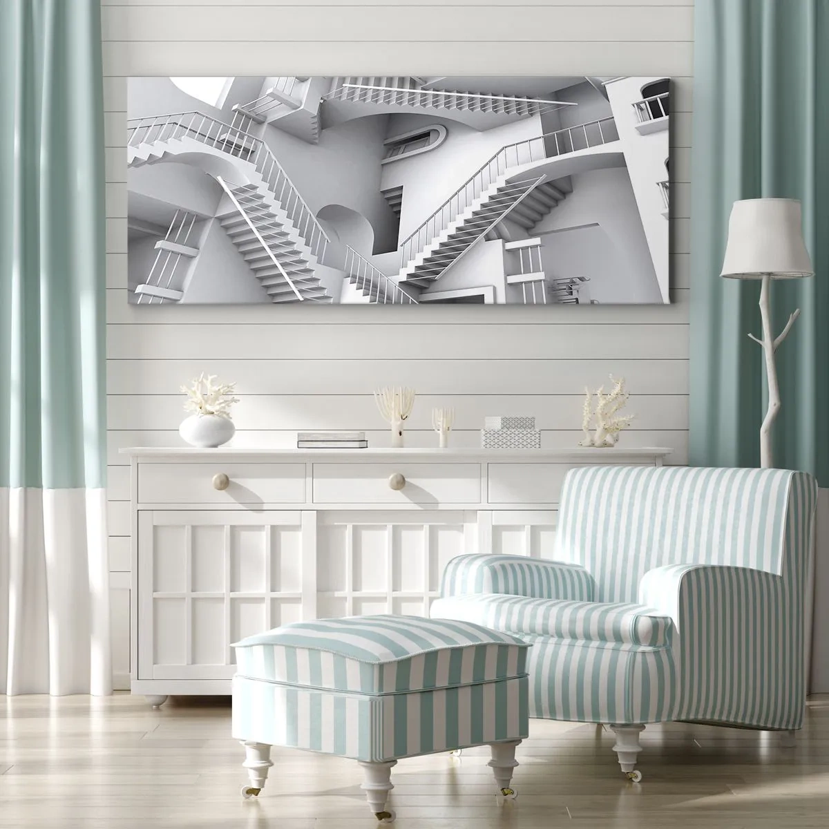 Obraz na plátne - Paradoxy prostoru - 140x50 cm