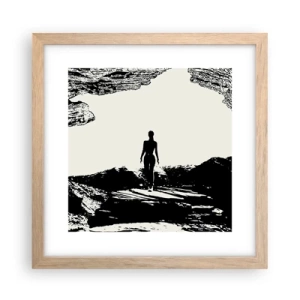 Plagát v ráme zo svetlého duba - Nový pohľad - 30x30 cm