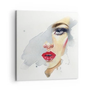 Obraz na plátne - Odraz v kvapke vody - 60x60 cm