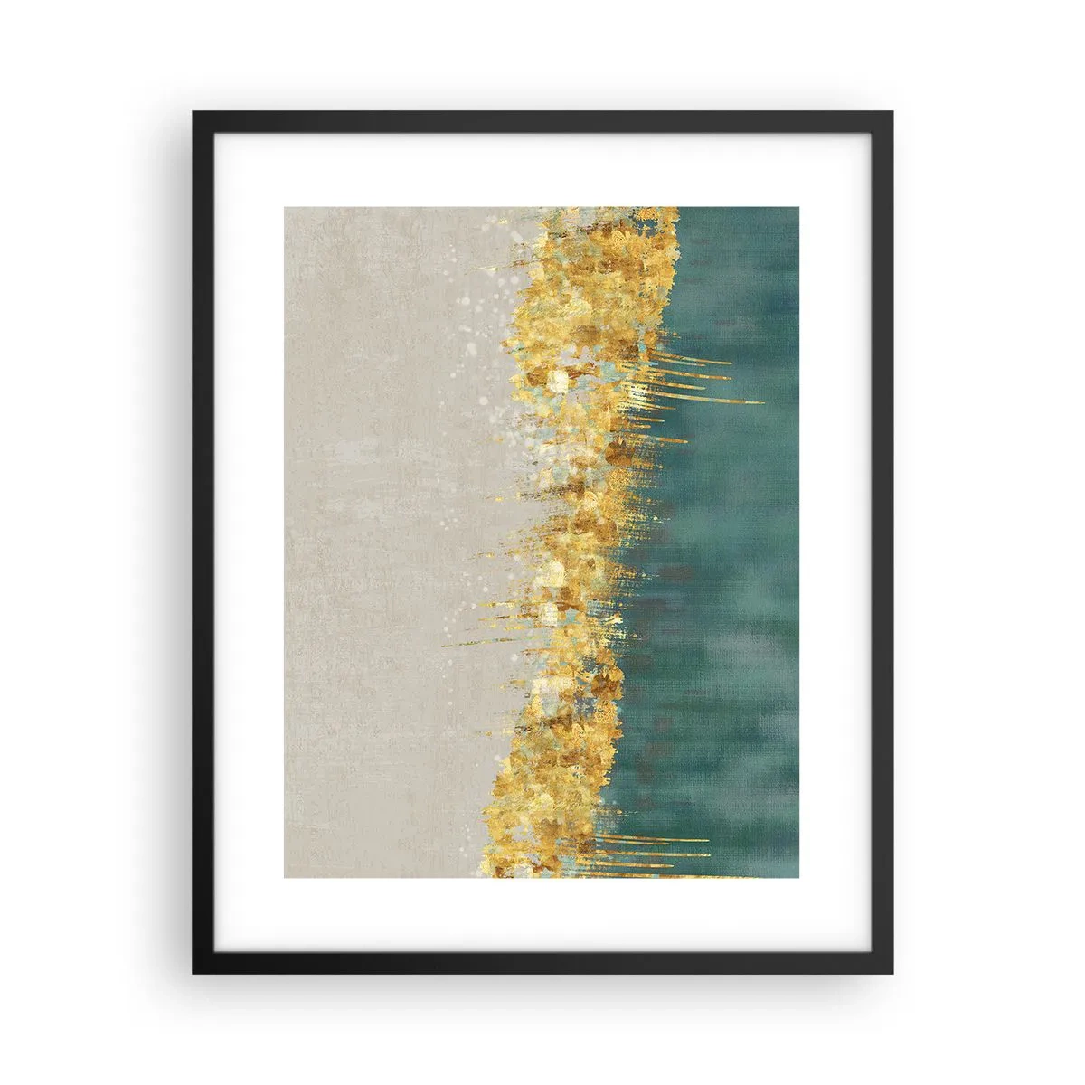 Plagát v čiernom ráme - Zlatá hranica - 40x50 cm