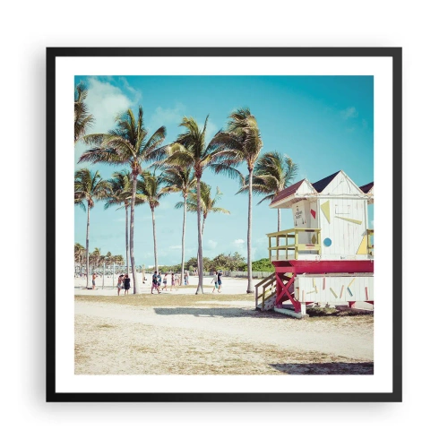 Plagát v čiernom ráme - Čaká ťa krásny deň - 60x60 cm