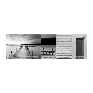 Vzorka fototapety Premium Canvas - Pri napájadle – pokoji - Krajina, Jazero, Drevený most - 100x30 cm