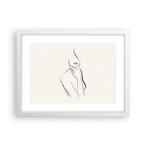 Plagát v bielom ráme - Vlna melanchólie - 40x30 cm