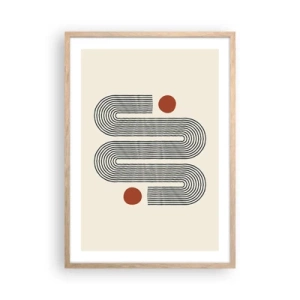 Plagát v ráme zo svetlého duba - Od začiatku do konca - 50x70 cm