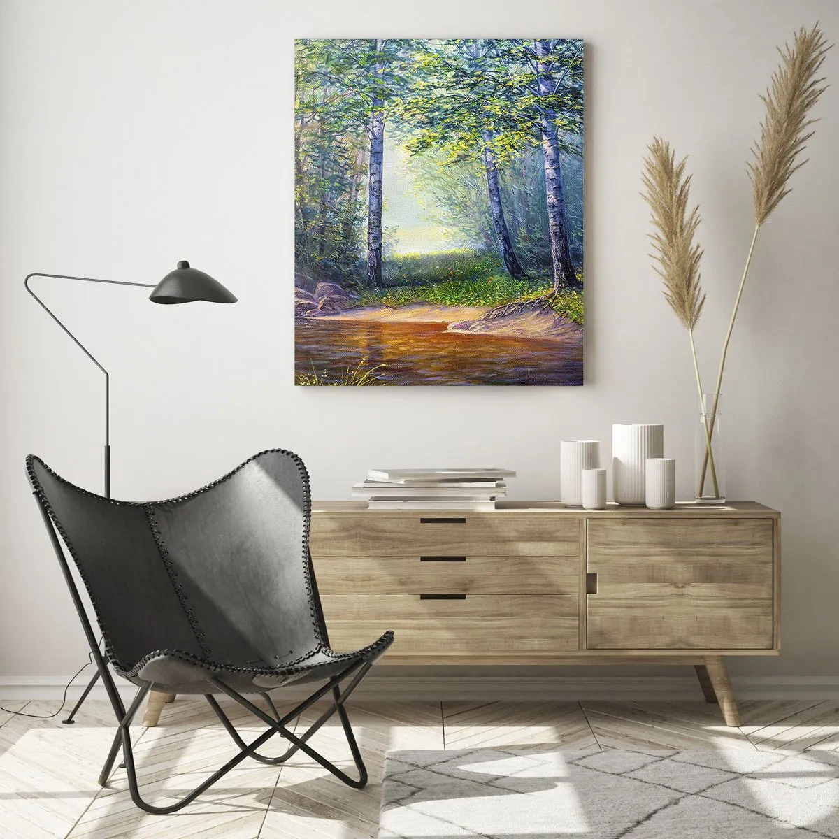 Obraz na skle - Idylické prostredie - 50x70 cm