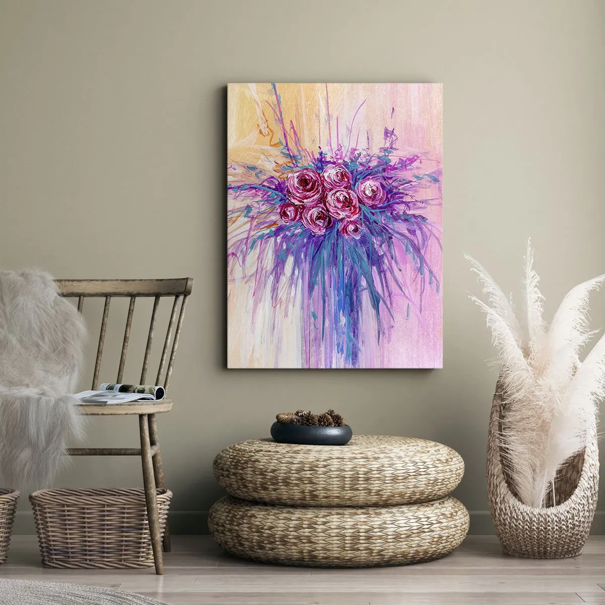 Obraz na plátne - Ružová fontána - 50x70 cm