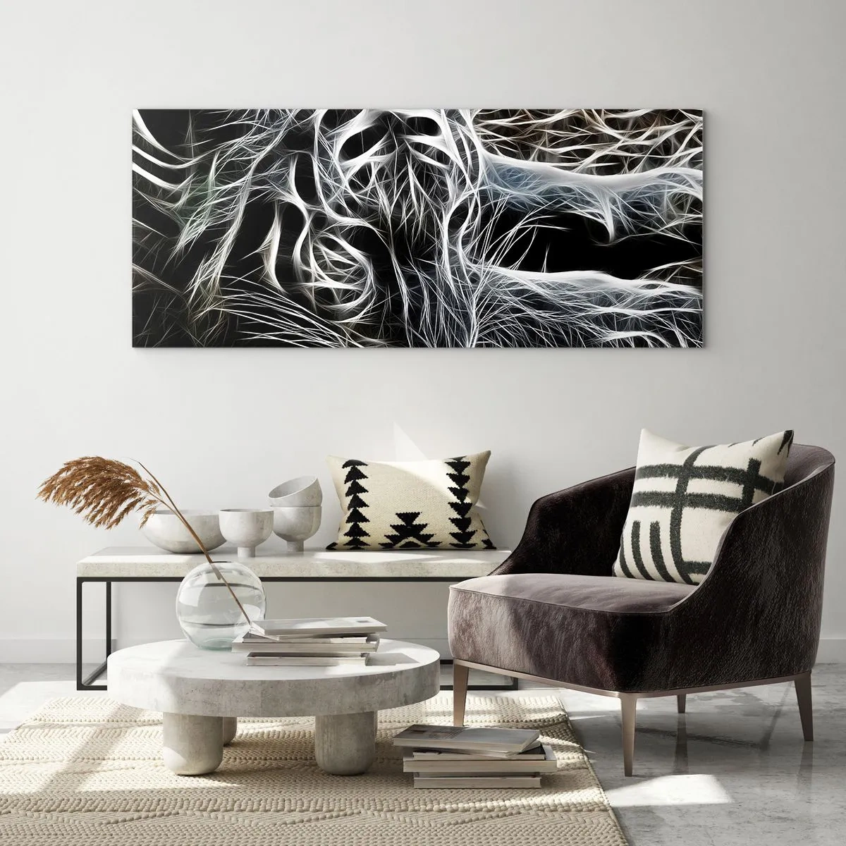 Obraz na skle - Štúdia mačacej ľahkosti - 120x50 cm