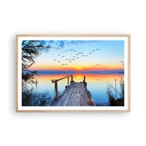 Plagát v ráme zo svetlého duba - Je čas isť späť… - 91x61 cm