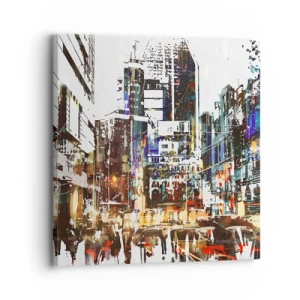 Obraz na plátne - Trblietavé mesto - 30x30 cm