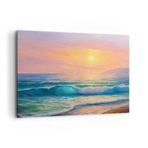 Obraz na plátne - Tyrkysová pieseň vĺn - 120x80 cm