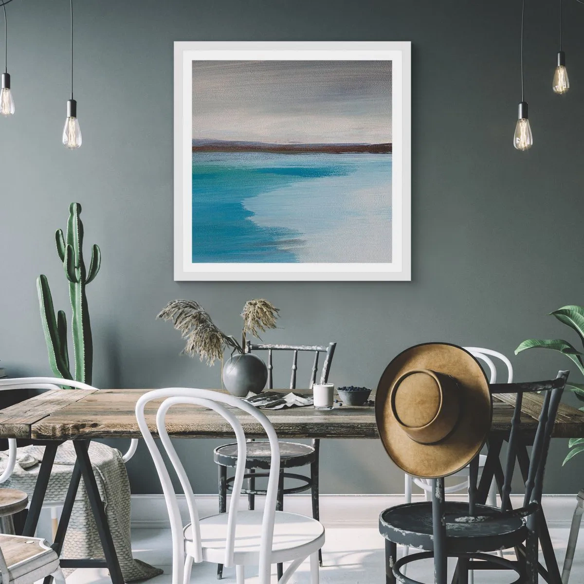 Plagát v bielom ráme - Horizontálna krajina - 60x60 cm