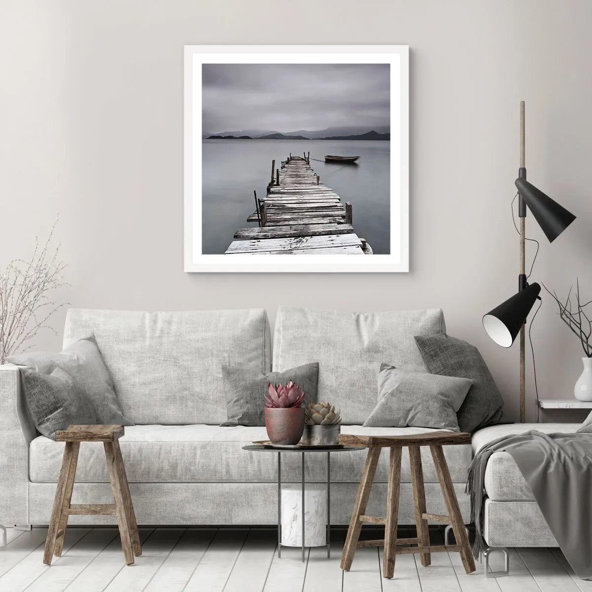 Plagát v bielom ráme - Zajtra môžeš vyraziť - 60x60 cm