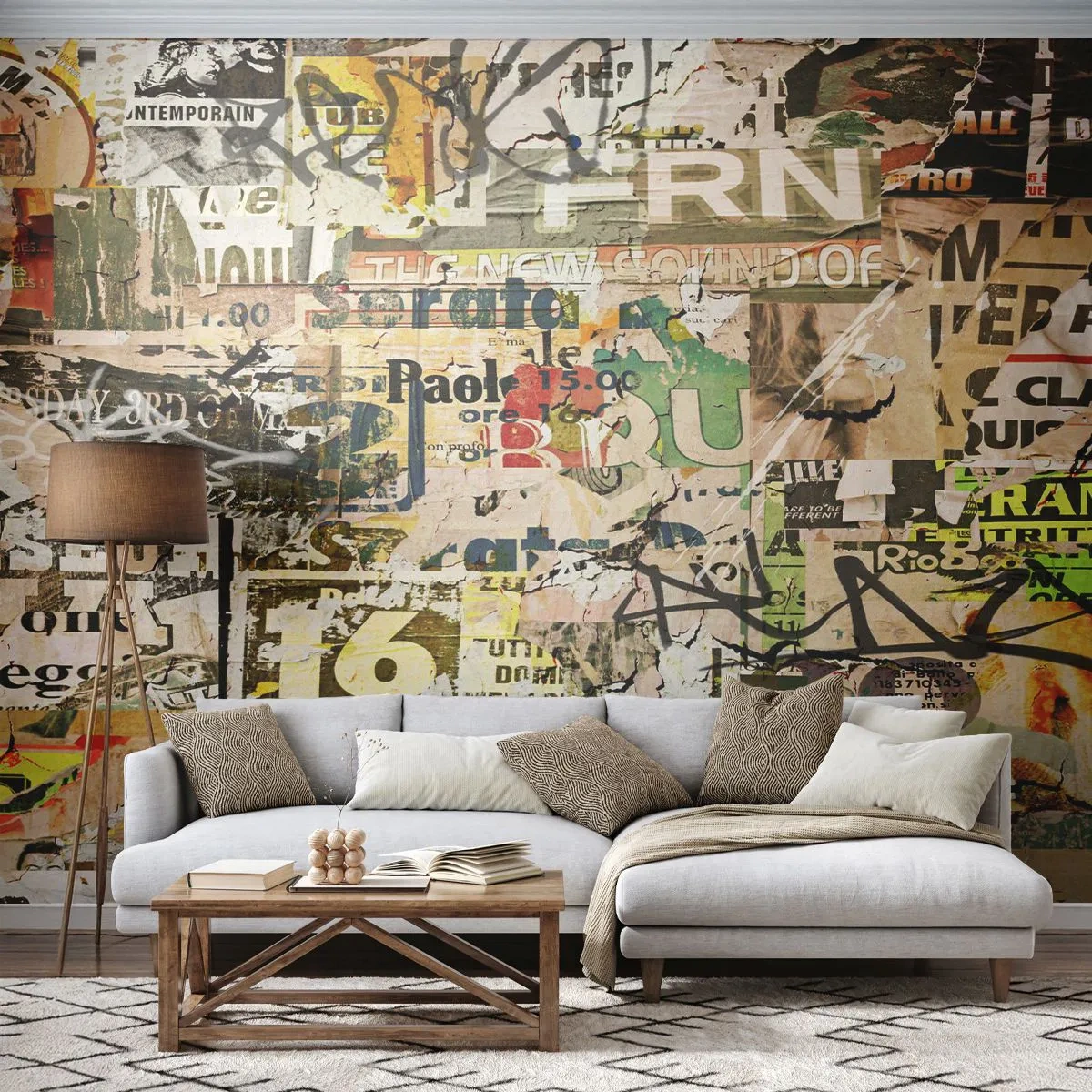 Samolepiaca Fototapeta Deluxe Sticker - Och, deje sa to... - Graffiti, Nástenná maľba, Kus - 250x175 cm