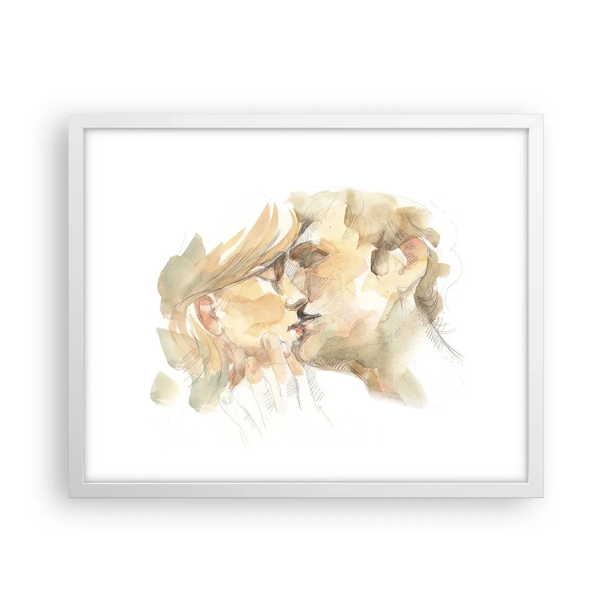 Plagát v bielom ráme - Nájdená polovica? - 50x40 cm