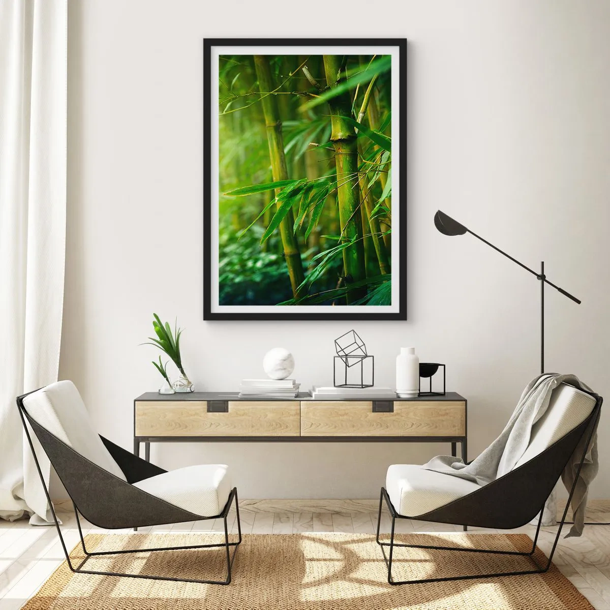 Plagát v čiernom ráme - Poznať samotnú zeleň - 40x50 cm