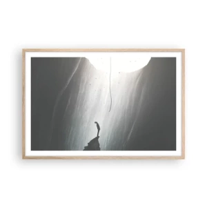 Plagát v ráme zo svetlého duba - Vždy máte na výber - 91x61 cm