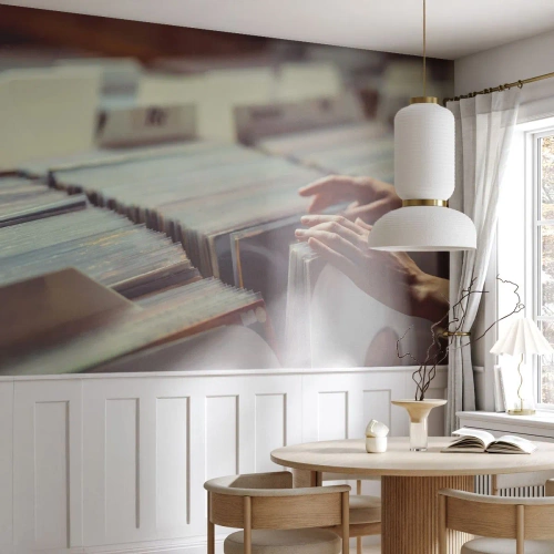 Fototapeta Premium Canvas - Hľadanie emócií - Vinyl, Hudba, Obchod s hudobninami - 500x350 cm