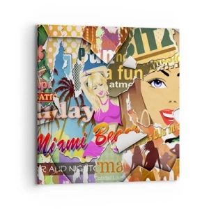 Obraz na plátne - Prázdninová retrospektíva - 70x70 cm