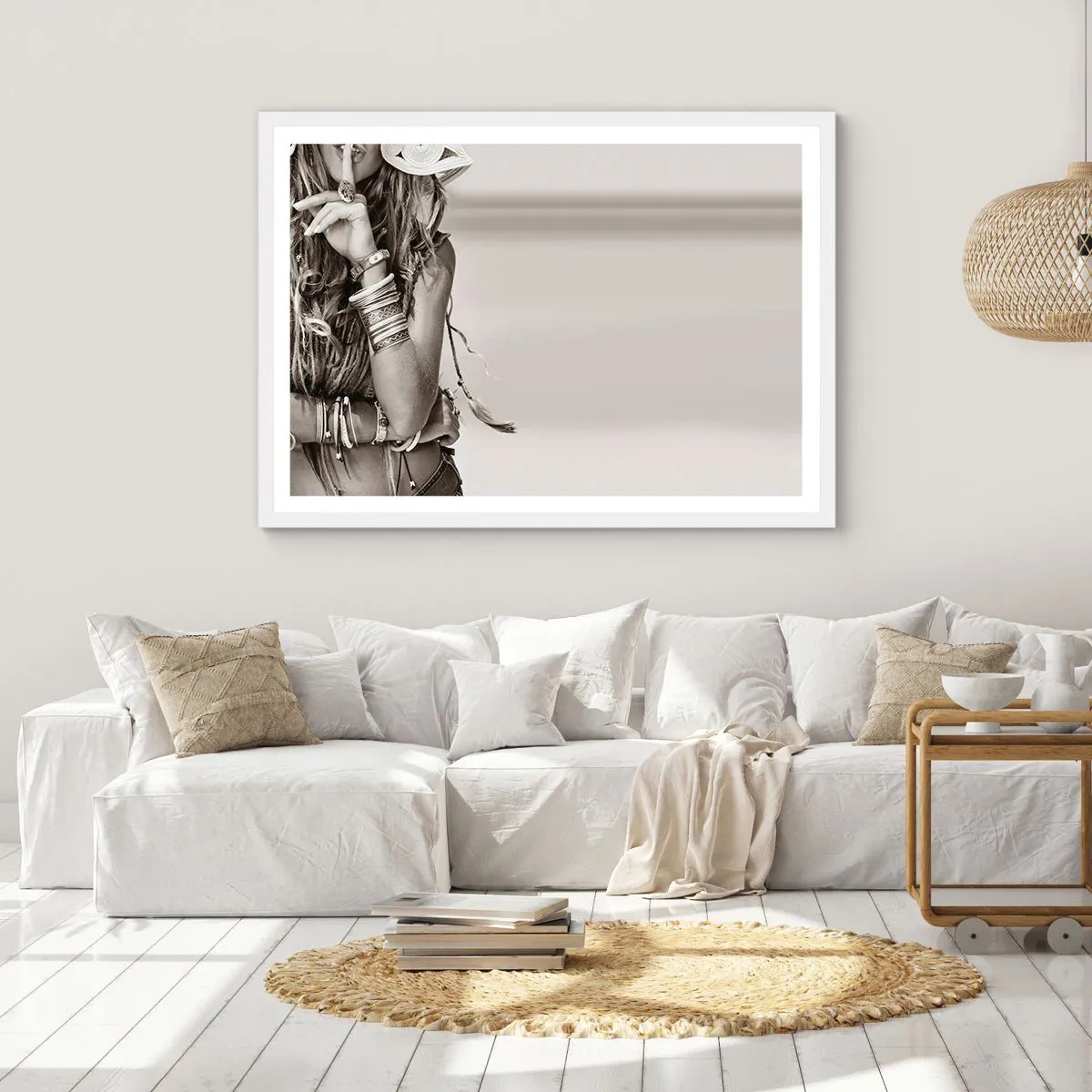 Plagát v bielom ráme - Ako dievča - 100x70 cm