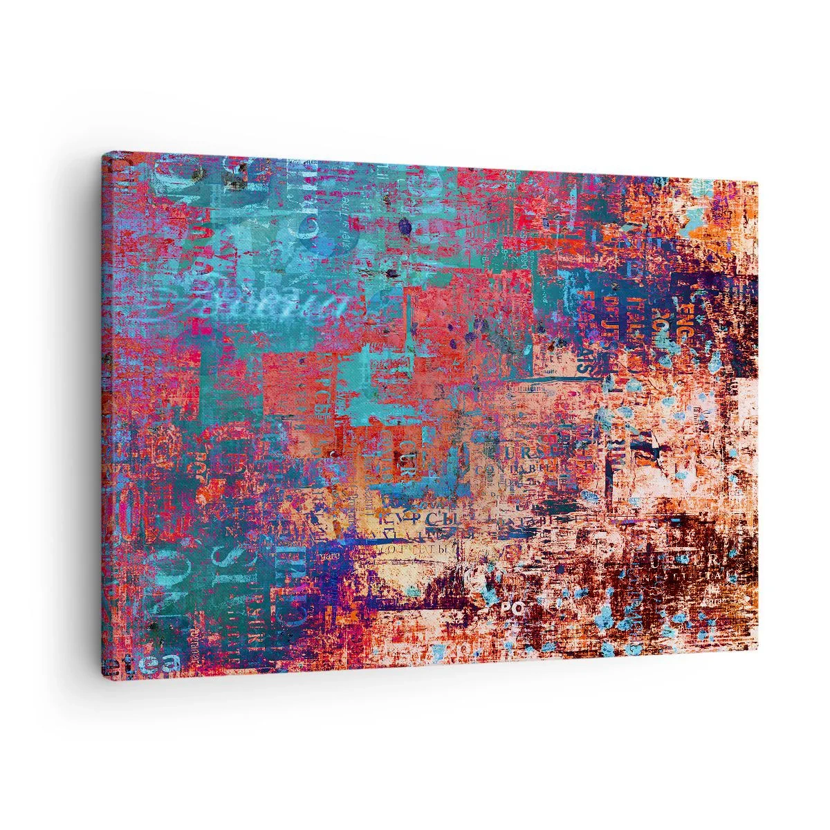 Obraz na plátne - Abstraktná kompozícia so zmesou intenzívnych farieb. - 70x50cm - Pamäť a zabudnutie - Moderná nástenná dekorácia do obývacej izby a spálne ARTTOR