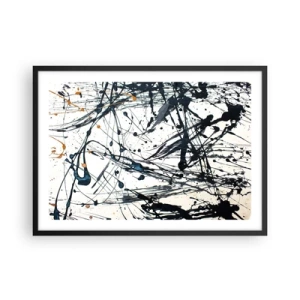 Plagát v čiernom ráme - Expresionistická abstrakcia - 70x50 cm
