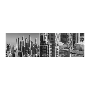 Vzorka fototapety Premium Sand - Mesto nad púšťou - Architektúra, Mesto, Dubaj - 100x30 cm